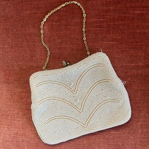 Vintage MCM handmade in Japan 🇯🇵 seed bead purse 6.5 x 5 w/ flaws